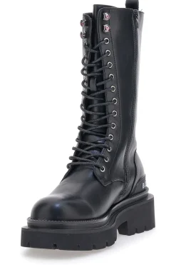Alfini Neri Alti con Cerniera 121-BETTYFLOWERS Discount