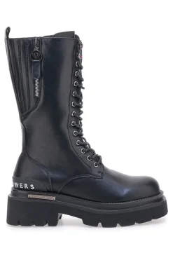 Alfini Neri Alti con Cerniera 121-BETTYFLOWERS Discount