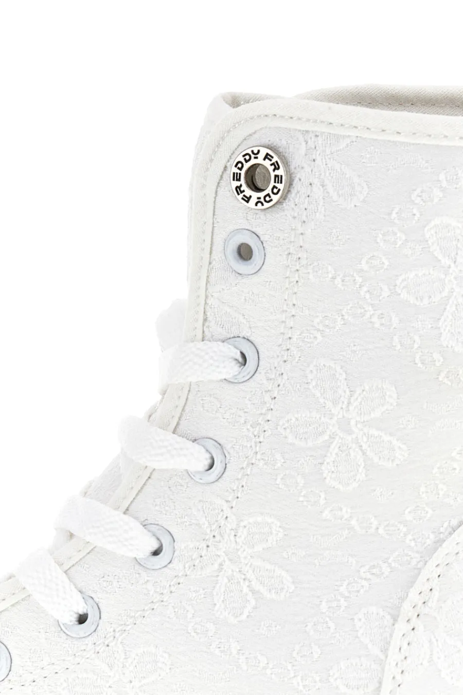 Anfibi bianchi platform tomaia ricamata S2617FY7691-FREDDY Online