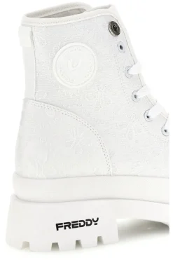 Anfibi bianchi platform tomaia ricamata S2617FY7691-FREDDY Online