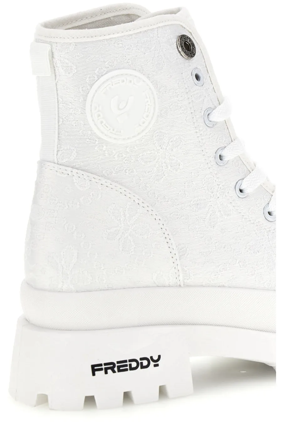 Anfibi bianchi platform tomaia ricamata S2617FY7691-FREDDY Online