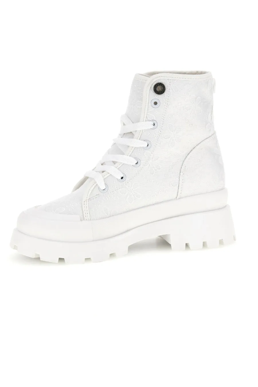 Anfibi bianchi platform tomaia ricamata S2617FY7691-FREDDY Online