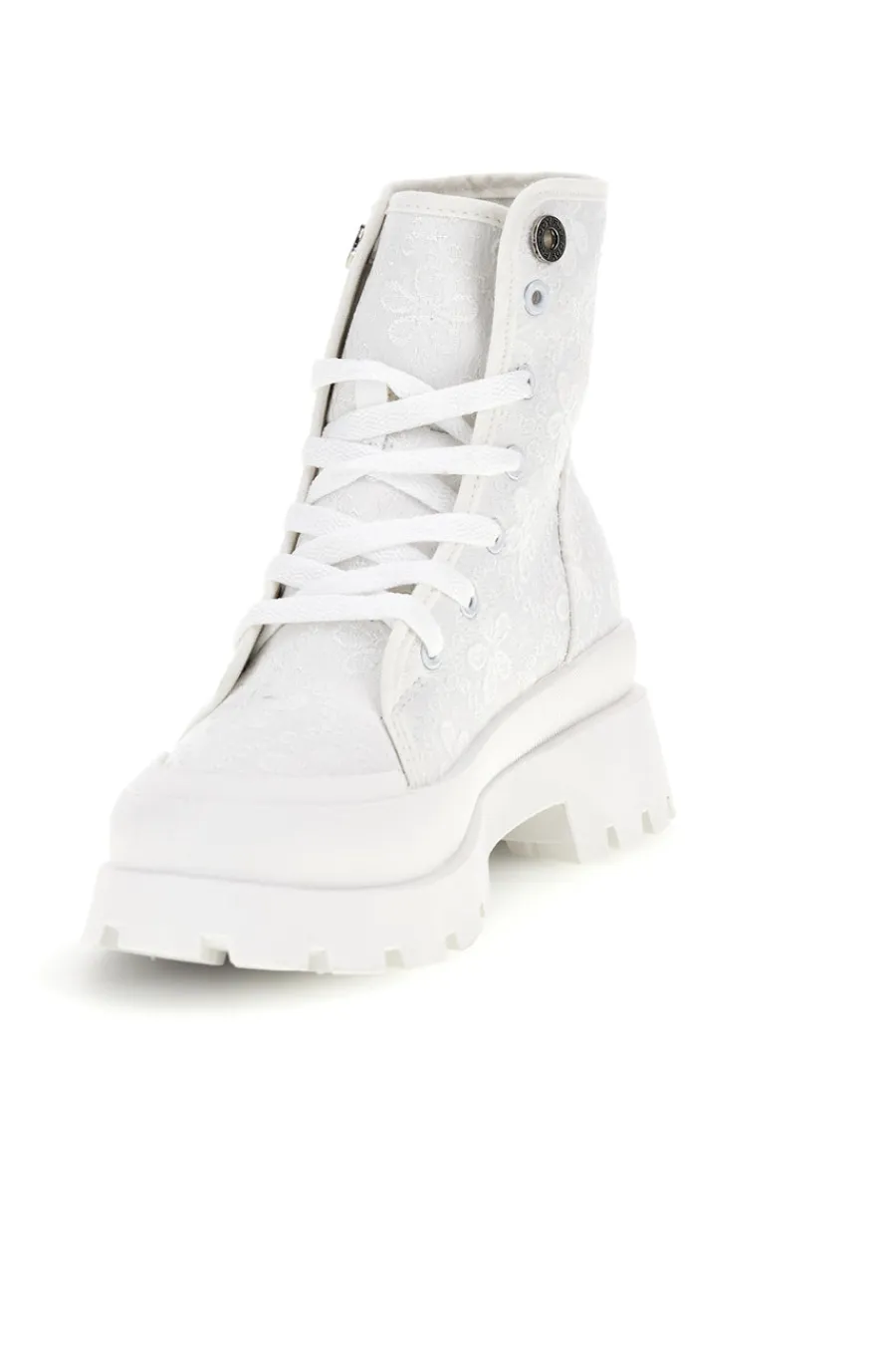 Anfibi bianchi platform tomaia ricamata S2617FY7691-FREDDY Online