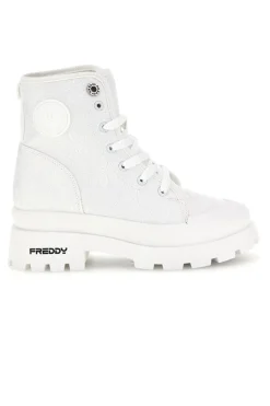 Anfibi bianchi platform tomaia ricamata S2617FY7691-FREDDY Online