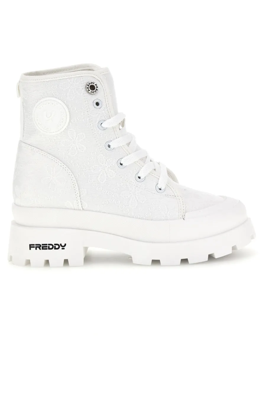Anfibi bianchi platform tomaia ricamata S2617FY7691-FREDDY Online