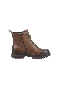 Anfibi marroni caldi con zip e suola carrarmato D35ANC355000-BAGATT Online