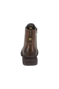 Anfibi marroni caldi con zip e suola carrarmato D35ANC355000-BAGATT Online