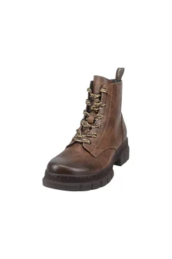 Anfibi marroni caldi con zip e suola carrarmato D35ANC355000-BAGATT Online