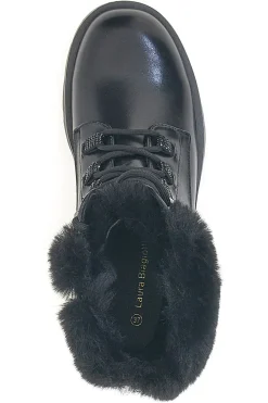 Anfibi neri con pelliccia sintetica 9327-LAURA BIAGIOTTI Clearance