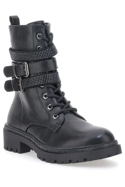 Anfibi Neri Con Strass e Cerniera Laterale Me&Me RQ23WG5-ME u0026 ME Online