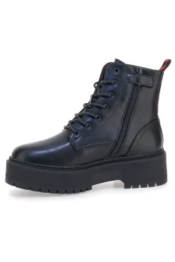 Anfibi neri platform con zip laterale e dettagli logati VCOO0021S-LEVI'S Discount