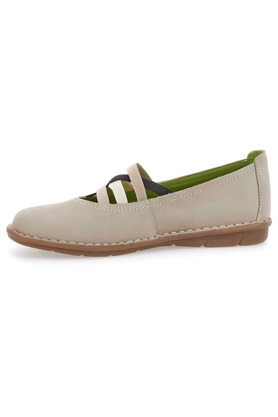 Ballerine beige in vera pelle con fasce elastiche 19840FRUIT-PRIMA RIGA Sale