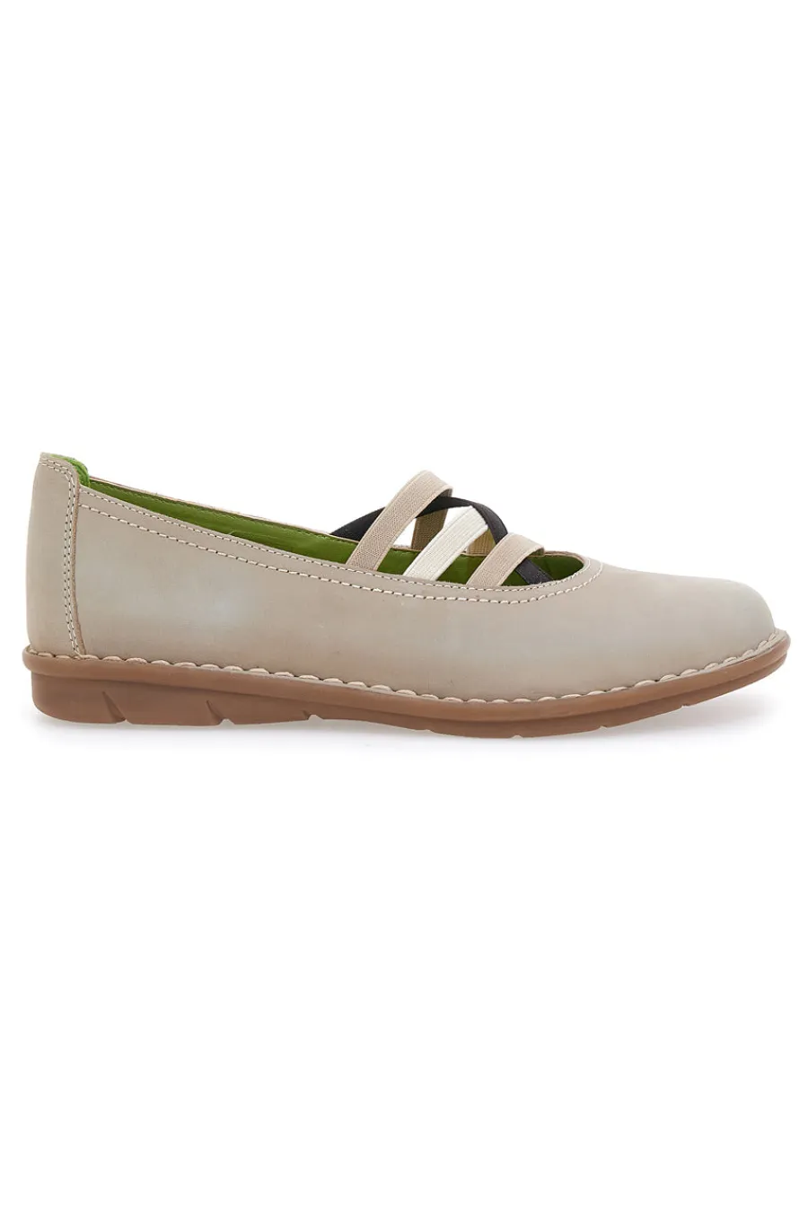 Ballerine beige in vera pelle con fasce elastiche 19840FRUIT-PRIMA RIGA Sale