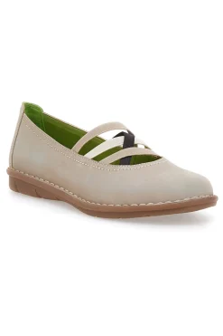 Ballerine beige in vera pelle con fasce elastiche 19840FRUIT-PRIMA RIGA Sale
