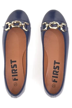 Ballerine Blu Con Catenina Dorata 170-THE FIRST Clearance