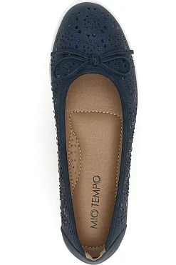 Ballerine Blu con Glitter e Fiocco Decorativo MINA362-MIO TEMPO Discount
