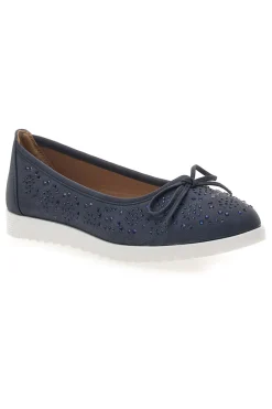 Ballerine Blu con Glitter e Fiocco Decorativo MINA362-MIO TEMPO Discount