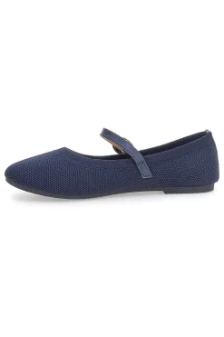 Ballerine blu in tessuto traforato con cinturino PRESZ41-THE FIRST Discount