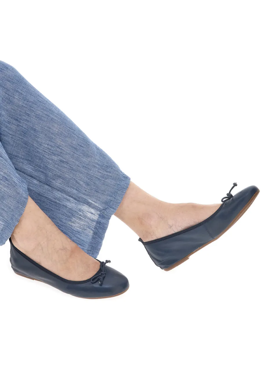 Ballerine Blu In Vera Pelle 818005-PITTARELLO LOOK Discount