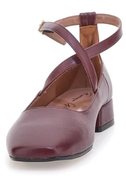 Ballerine bordeaux con cinturini incrociati C1545-FRANCESCA GRITTI