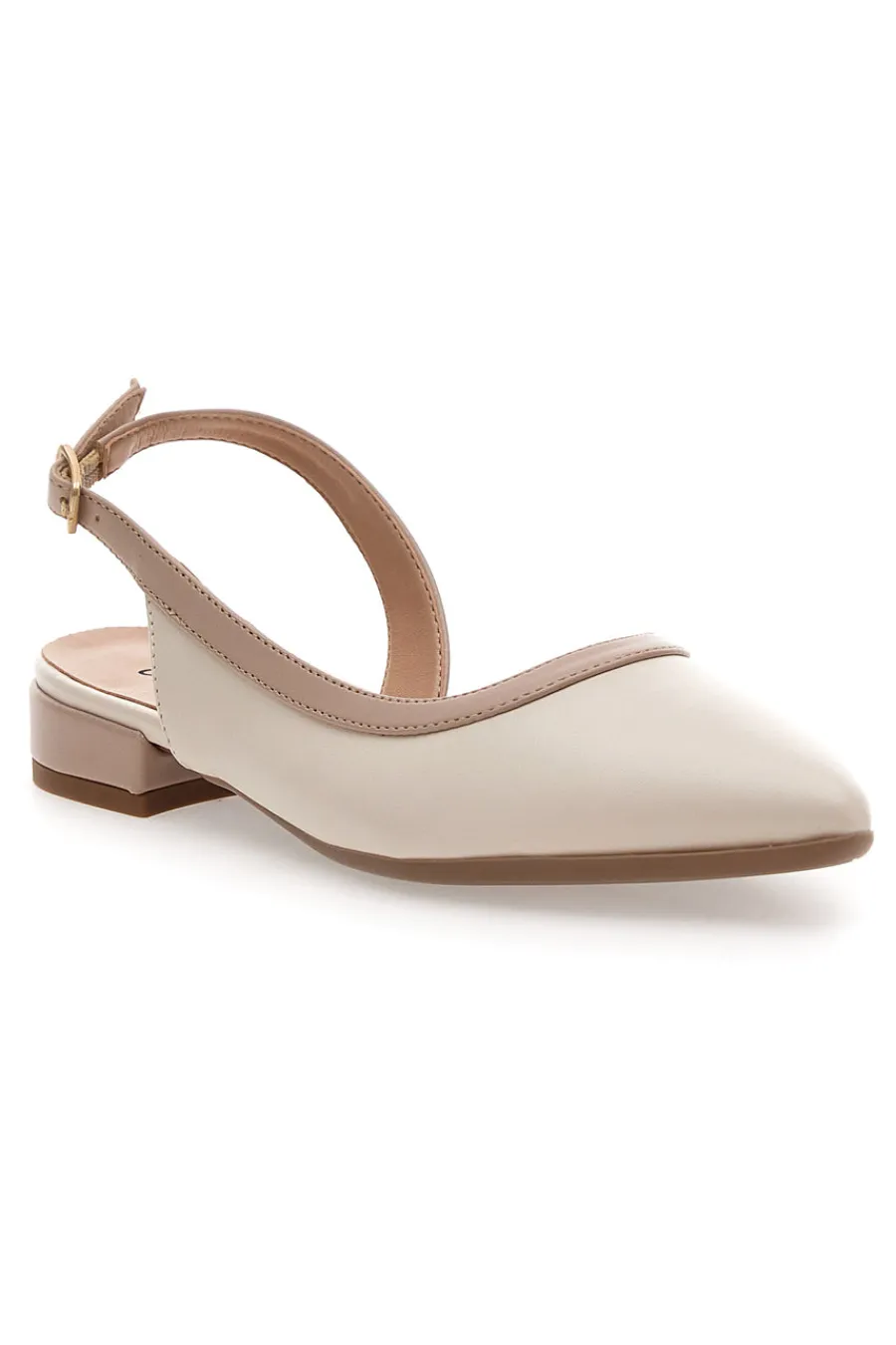 Ballerine Burro e Nude Con Cinturino Slingback 6011-PITTARELLO COUTURE Hot