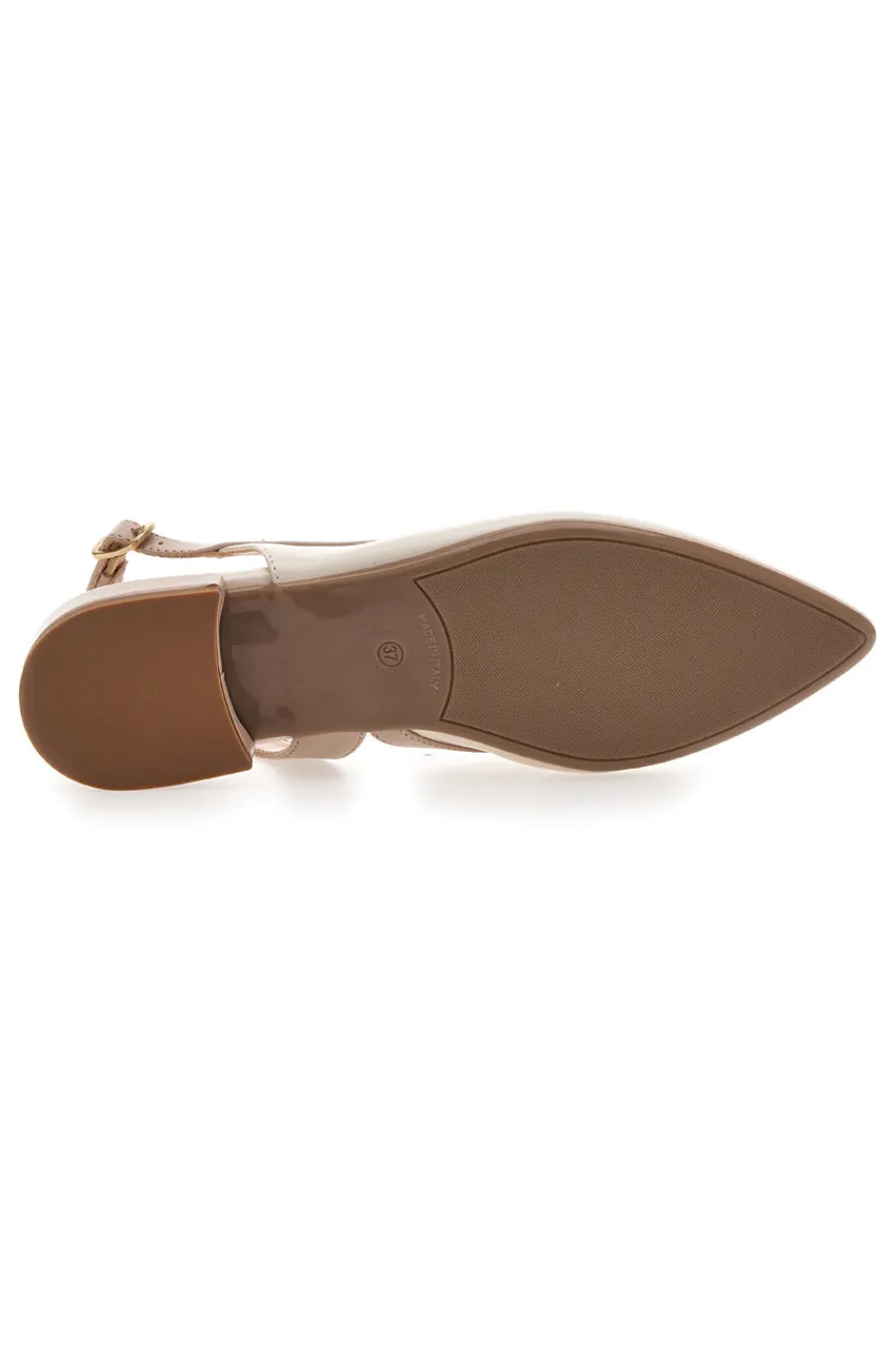 Ballerine Burro e Nude Con Cinturino Slingback 6011-PITTARELLO COUTURE Hot