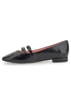 Ballerine in vernice nera a punto e doppio cinturino 3690-PITTARELLO GLAM Outlet