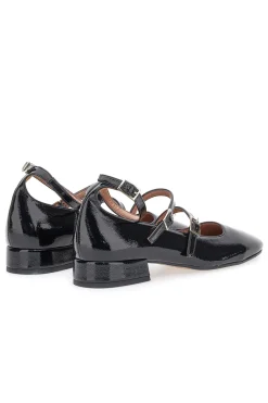 Ballerine Mary Jane Nere Con Tacco Basso C156-PITTARELLO Discount