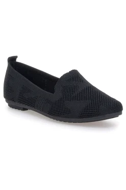 Ballerine Mocassini neri in tessuto con soletta morbida PRESZ32-THE FIRST Online