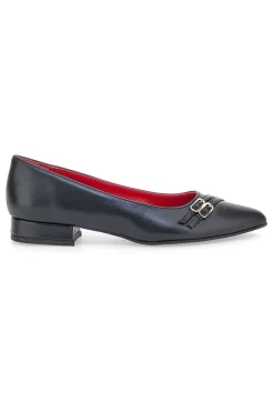 Ballerine Nere A Punta Con Cinturini 3668-PITTARELLO GLAM Clearance