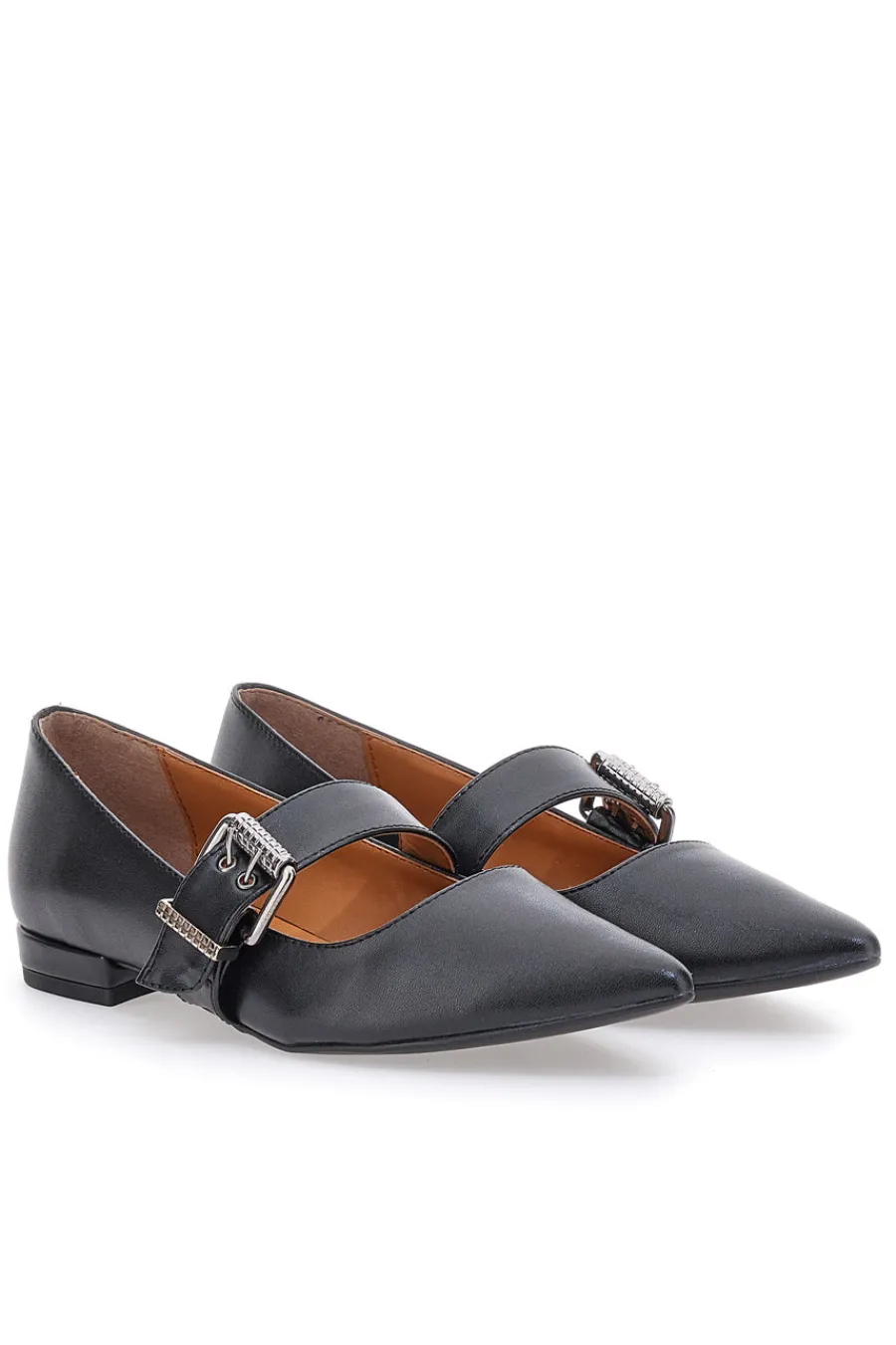 Ballerine nere a punta con cinturino 3098-PITTARELLO LOVE Discount
