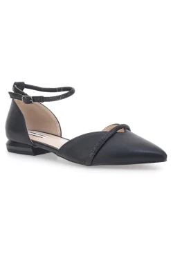Ballerine Nere a Punta con Strass Neri 51098-MARIELLA BURANI