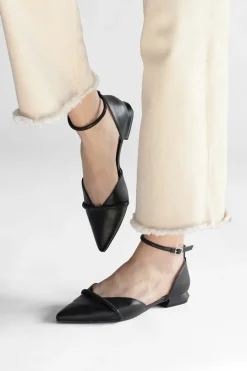 Ballerine Nere a Punta con Strass Neri 51098-MARIELLA BURANI