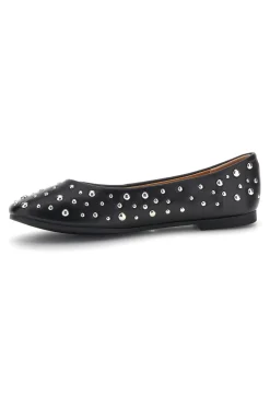 Ballerine nere con borchie P676-FIRST LADY Sale