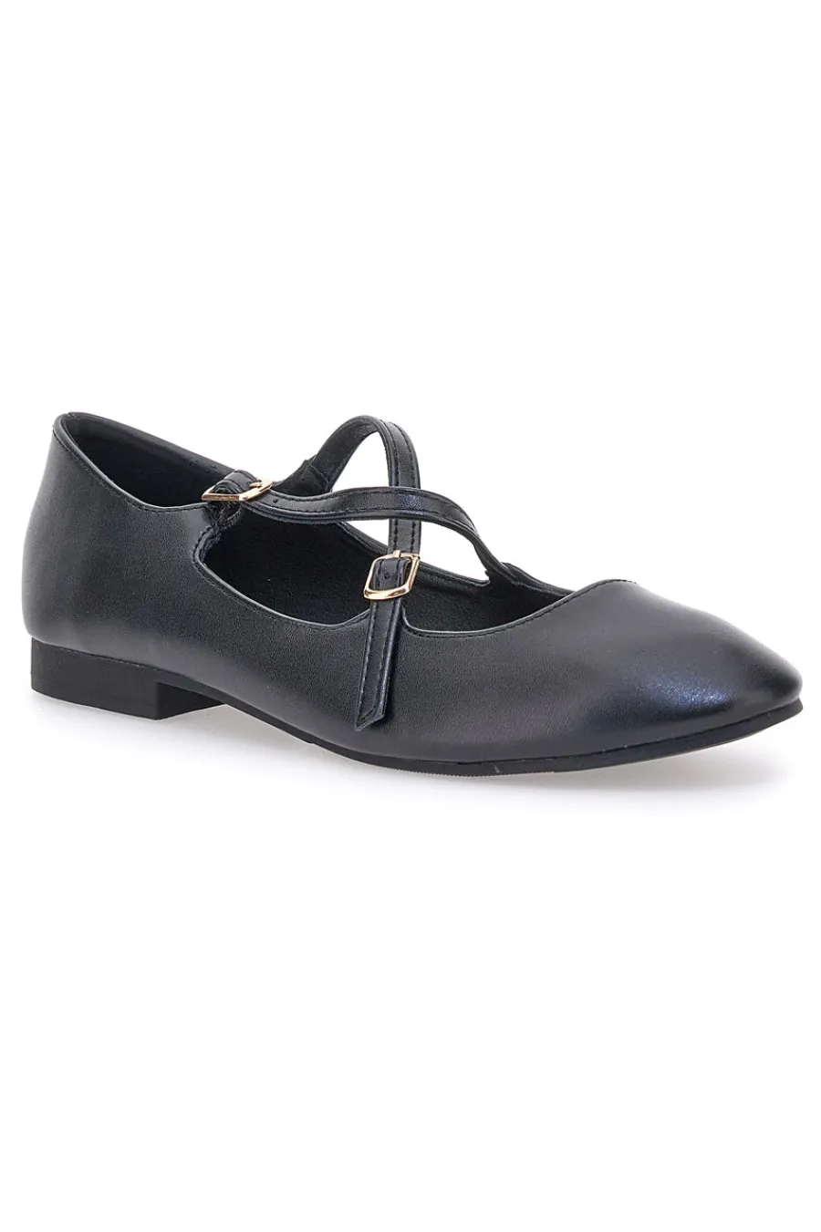 Ballerine nere con cinturini IDEA02-THE FIRST Hot