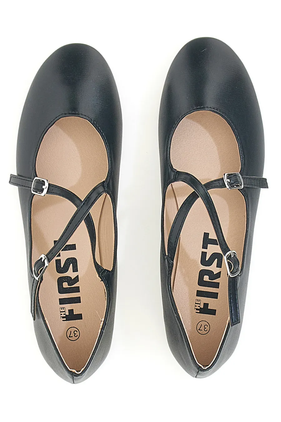 Ballerine nere con cinturini IDEA02-THE FIRST Hot