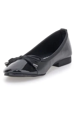 Ballerine nere con punta lucida e fiocco IDE1070-THE FIRST Hot