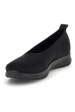Ballerine nere con tomaia traforata CA1215-CANGURO Outlet