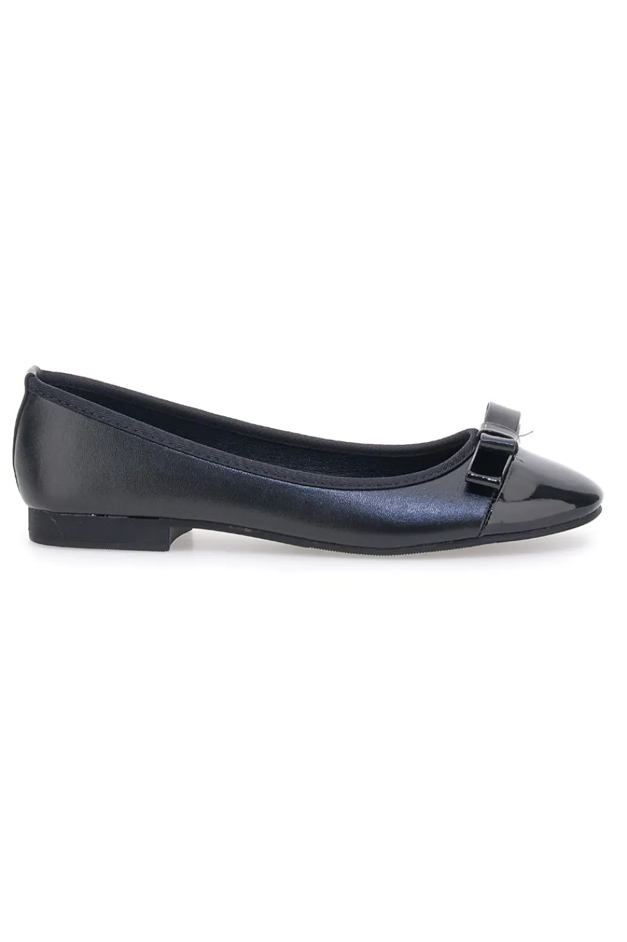 Ballerine nere effetto vernice con fiocco IDE6292-THE FIRST Clearance