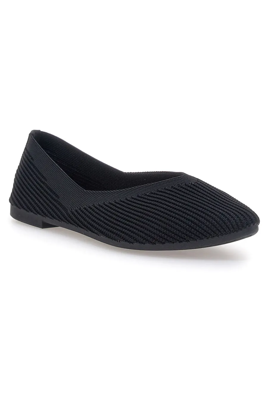 Ballerine nere in tessuto con soletta morbida PREA614-THE FIRST New
