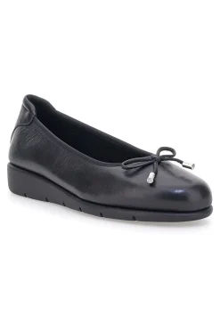 Ballerine nere in vera pelle con fiocco 15856APRIL-PRIMA RIGA Clearance