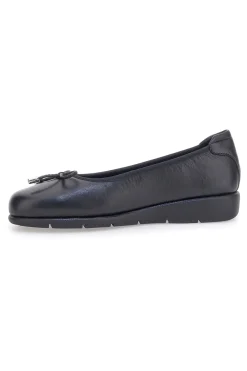 Ballerine nere in vera pelle con fiocco 15856APRIL-PRIMA RIGA Clearance