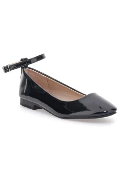 Ballerine nere vernice con cinturino alla caviglia IDE1075 da Donna-THE FIRST Sale