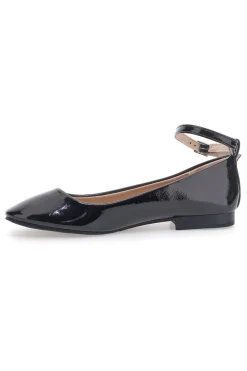 Ballerine nere vernice con cinturino alla caviglia IDE1075 da Donna-THE FIRST Sale