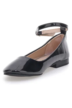 Ballerine nere vernice con cinturino alla caviglia IDE1075 da Donna-THE FIRST Sale