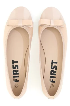 Ballerine rosa effetto vernice con fiocco IDE6292-THE FIRST Sale