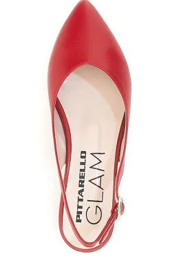 Ballerine Skingback Rosse a Punta 18101-PITTARELLO GLAM Clearance