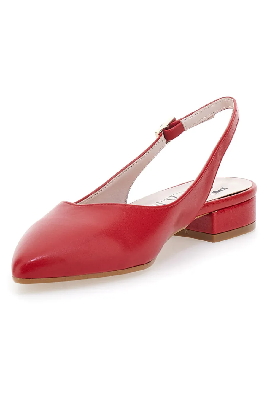 Ballerine Skingback Rosse a Punta 18101-PITTARELLO GLAM Clearance