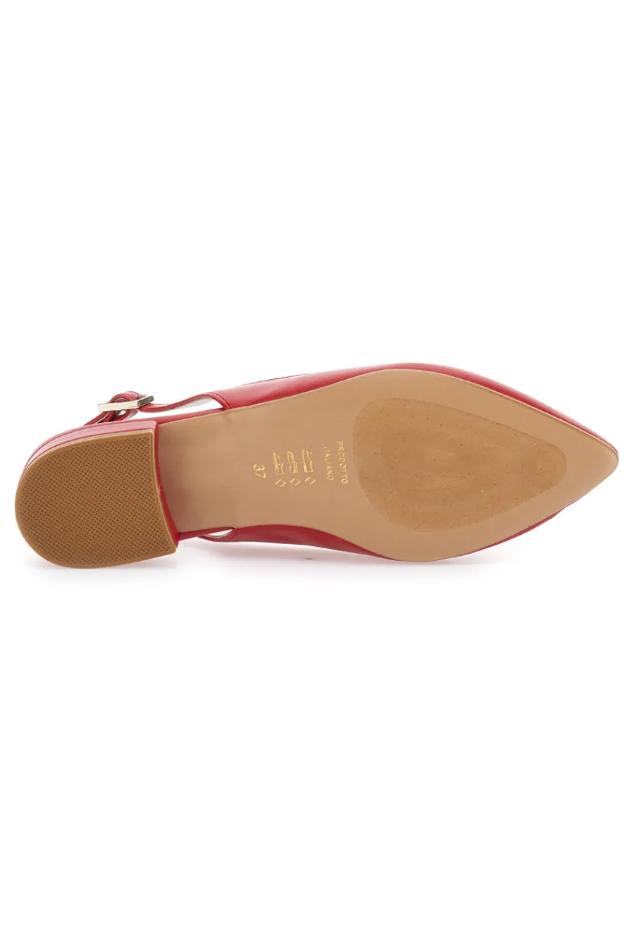 Ballerine Skingback Rosse a Punta 18101-PITTARELLO GLAM Clearance