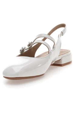 Ballerine Slingback Bianchi Effetto Vernice con Cinturini CMJ2405313-LE HAVRE PARIS Best